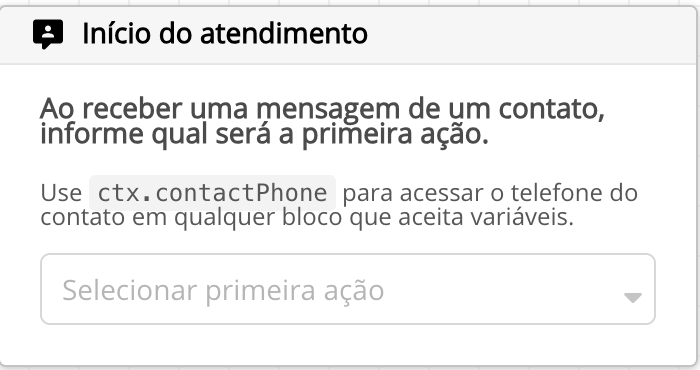 Captura global de número no Fluxo de Conversa e opções de transferência de fila